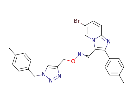 6-bromo-2-p-tolyl-imidazo[1,2-a]pyridine-3-carbaldehyde-O-[1-(4-methylbenzyl)-1H-1,2,3-triazol-4-yl]methyl oxime