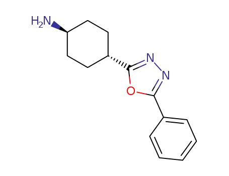 Molecular Structure of 1456507-49-5 ((1r,4r)-4-(5-phenyl-1,3,4-oxadiazol-2-yl)cyclohexanamine)
