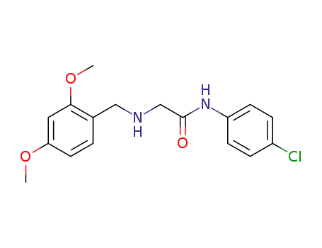 Molecular Structure of 477320-06-2 (N-(4-CHLOROPHENYL)-2-[(2,4-DIMETHOXYBENZYL)AMINO]ACETAMIDE)