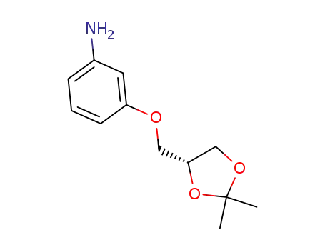 Molecular Structure of 1193104-16-3 ((R)-3-((2,2-dimethyl-1,3-dioxolan-4-yl)methoxy)aniline)