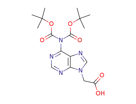 Molecular Structure of 175695-25-7 (9H-Purine-9-acetic acid, 6-[bis[(1,1-diMethylethoxy)carbonyl]aMino]-)