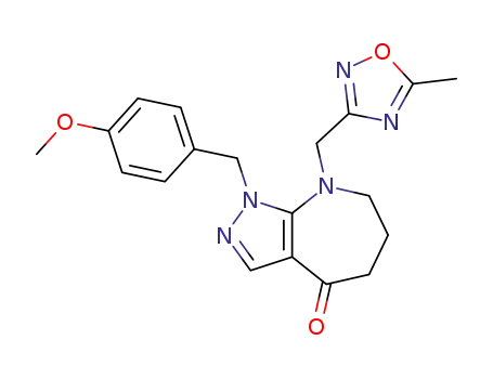 1-(4-methoxybenzyl)-8-((5-methyl-1,2,4-oxadiazol-3-yl)methyl)-5,6,7,8-tetrahydro pyrazolo[3,4-b]azepin-4(1H)-one