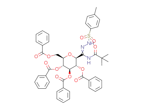 N<sup>4</sup>-(pivaloyl)-N<sup>1</sup>-tosyl-C-(2,3,4,6-tetra-O-benzoyl-β-D-glucopyranosyl)formamidrazone