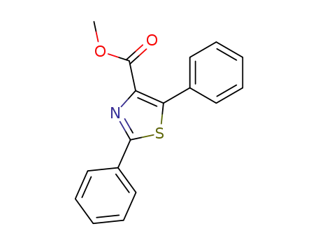 Molecular Structure of 133415-16-4 (4-Thiazolecarboxylic acid, 2,5-diphenyl-, methyl ester)