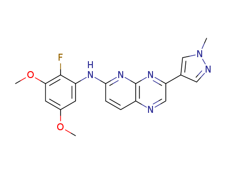 N-(2-fluoro-3,5-dimethoxyphenyl)-3-(1-methyl-1H-pyrazol-4-yl)pyrido[2,3-b]pyrazin-6-amine(1431873-03-8)