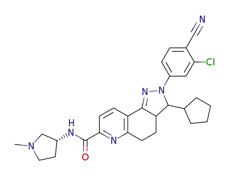 2-(3-chloro-4-cyanophenyl)-3-cyclopentyl-N-((R)-1-methylpyrrolidin-3-yl)-3,3a,4,5-tetrahydro-2H-pyrazolo[3,4-f]quinoline-7-carboxamide