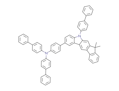 10-(biphenyl-4-yl)-7-[4-bis(biphenyl-4-yl)amino-phenyl]-12,12-dimethyl-10,12-dihydroindeno[2,1-b]carbazole