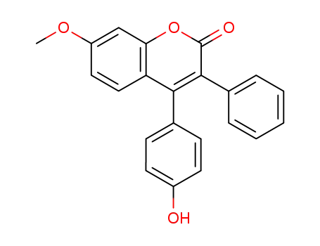 4-(4-hydroxyphenyl)-7-methoxy-3-phenyl-2H-chromen-2-one
