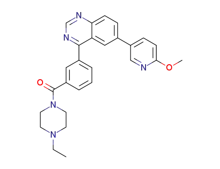 (4-ethyl-piperazin-1-yl)-{3-[6-(6-methoxy-pyridin-3-yl)-quinazolin-4-yl]-phenyl}-methanone