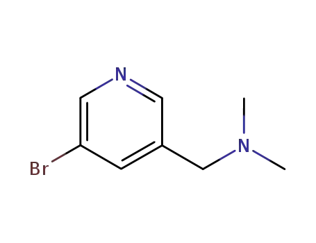 Molecular Structure of 908864-98-2 (1-(5-bromopyridin-3-yl)-N,N-dimethylmethanamine)