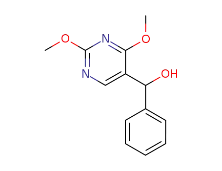 Molecular Structure of 110821-05-1 (5-Pyrimidinemethanol, 2,4-dimethoxy-a-phenyl-)
