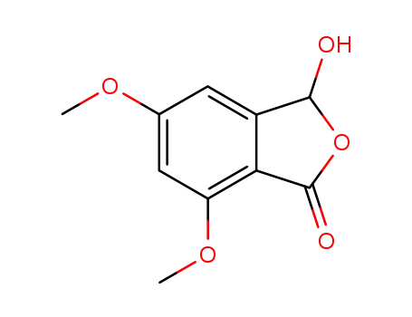 Molecular Structure of 85925-67-3 (1(3H)-Isobenzofuranone, 3-hydroxy-5,7-dimethoxy-)