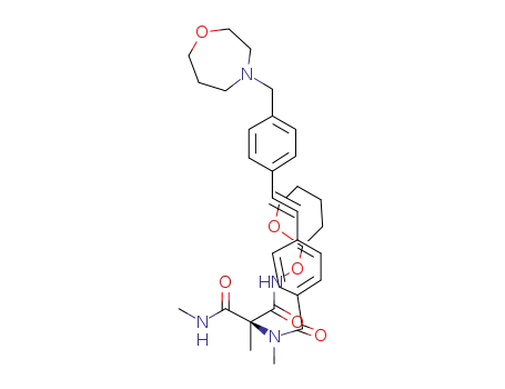 Molecular Structure of 1344700-62-4 ((2S)-N,2-dimethyl-2-[methyl(4-{[4-(1,4-oxazepan-4-ylmethyl)phenyl]ethynyl}benzoyl)amino]-N'-(tetrahydro-2H-pyran-2-yloxy)propanediamide)