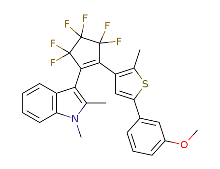 1-(1,2-dimethylindol-3-yl)-2-[2-methyl-5-(3-methoxyphenyl)-3-thienyl]perfluorocyclopentene