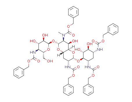 Molecular Structure of 82002-36-6 (1,3,2',7',4-pentakis-N-(benzyloxycarbonyl)apramycin)