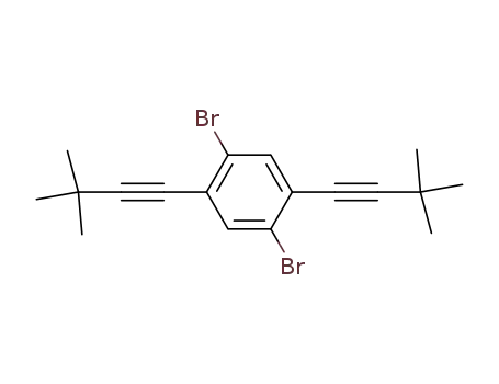 Molecular Structure of 618119-19-0 (Benzene, 1,4-dibromo-2,5-bis(3,3-dimethyl-1-butynyl)-)