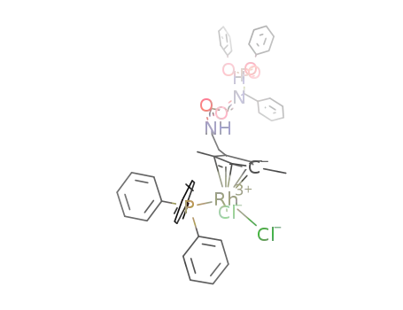 (η<sup>5</sup>-Me<sub>4</sub>Cp(CH<sub>2</sub>)<sub>2</sub>NHCO-(CH<sub>2</sub>)<sub>2</sub>-CONH-(CHPh)-OP(OPh)<sub>2</sub>)RhCl<sub>2</sub>PPh<sub>3</sub>