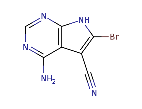 7H-Pyrrolo[2,3-d]pyrimidine-5-carbonitrile,4-amino-6-bromo-