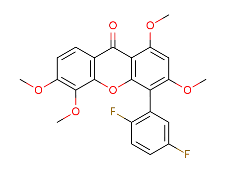 4-(2,5-difluorophenyl)-1,3,5,6-tetramethoxy-9H-xanthen-9-one