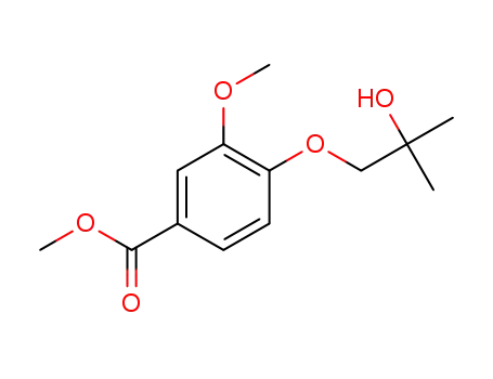 Molecular Structure of 1392467-12-7 (methyl 4-(2-hydroxy-2-methyl-propoxy)-3-methoxy-benzoate)