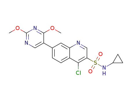 4-chloro-N-cyclopropyl-7-(2,4-dimethoxypyrimidin-5-yl)quinoline-3-sulfonamide