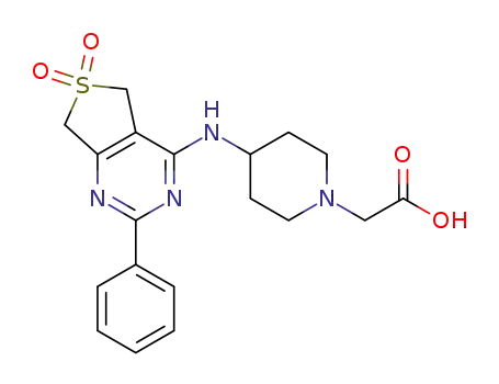 2-[4-[(6,6-dioxo-2-phenyl-5,7-dihydrothieno[3,4-d]pyrimidin-4-yl)amino]-1-piperidyl]acetic acid