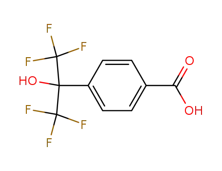 Molecular Structure of 16261-80-6 (4-(2-HYDROXYHEXAFLUOROISOPROPYL)BENZOIC ACID)