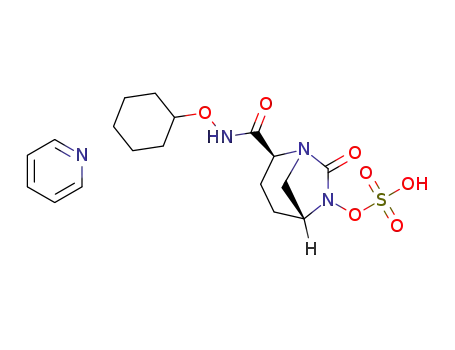 Molecular Structure of 1452466-00-0 ((2S,5R)-N-(cyclohexyloxy)-7-oxo-6-(sulfooxy)-1,6-diazabicyclo[3.2.1]octane-2-carboxamide pyridine salt)