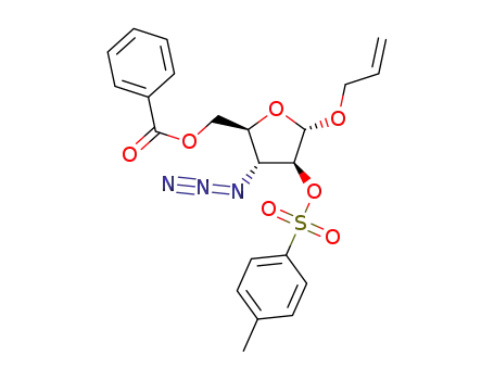 allyl 3-azido-5-O-benzoyl-3-deoxy-2-O-p-toluenesulfonyl-α-D-arabinofuranoside