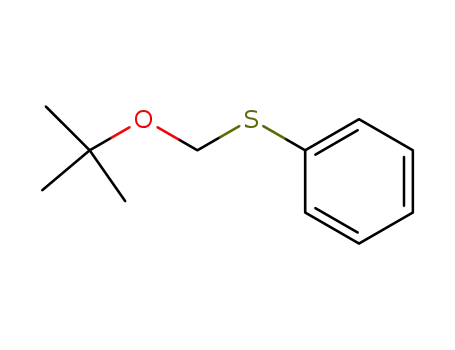 Molecular Structure of 62142-40-9 (Benzene, [[(1,1-dimethylethoxy)methyl]thio]-)
