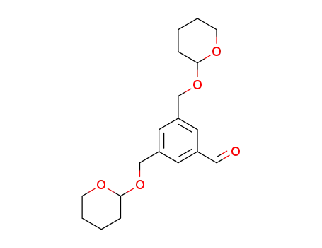 Molecular Structure of 1446252-19-2 (3,5-bis((tetrahydro-2H-pyran-2-yloxy)methyl)benzaldehyde)