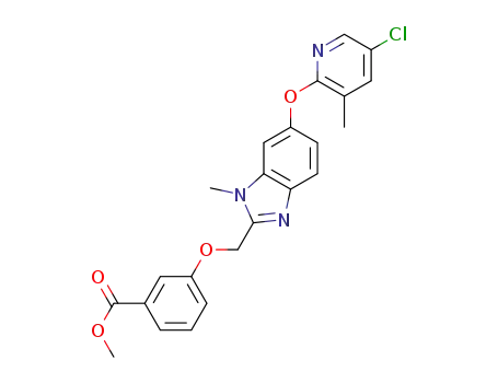 Molecular Structure of 1242329-10-7 (methyl 3-({6-[(5-chloro-3-methylpyridin-2-yl)oxy]-1-methyl-1H-benzimidazol-2-yl}methoxy)benzoate)