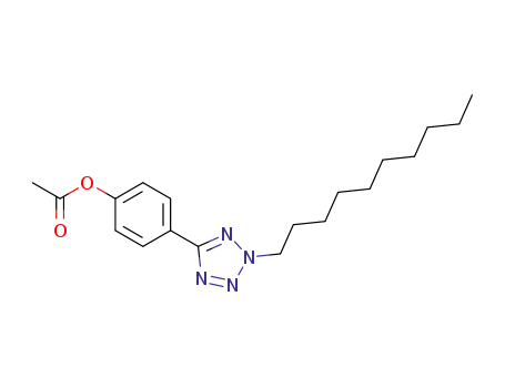 Molecular Structure of 1176334-33-0 (4-[(2-decyl)?2H-tetrazol-5-yl]phenyl acetate)