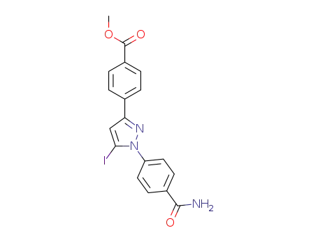 methyl 4-[1-(4-carbamoylphenyl)-5-iodo-pyrazol-3-yl]benzoate