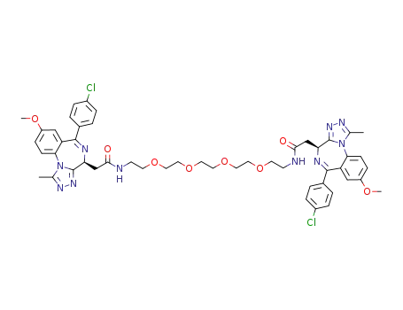 (S)-N,N’-(3,6,9,12-tetraoxatetradecane-1,14-diyl)bis(2-((S)-6-(4-chlorophenyl)-8-methoxy-1-methyl-4H-benzo[f][1,2,4]triazolo[4,3-a][1,4]diazepin-4-yl)acetamide)