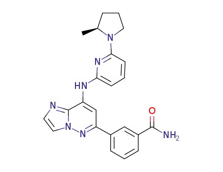 (S)-3-(8-(6-(2-methylpyrrolidin-1-yl)pyridin-2-ylamino)imidazo[1,2-b]pyridazin-6-yl)benzamide
