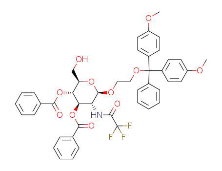 3,4-di-O-benzoyl-2-deoxy-1-O-[2-(4,4'-dimethoxytrityloxy)ethyl]-2-trifluoroacetylamino-β-D-glucopyranoside