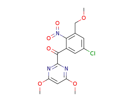 Molecular Structure of 569328-81-0 (Methanone,
[5-chloro-3-(methoxymethyl)-2-nitrophenyl](4,6-dimethoxy-2-pyrimidinyl)
-)
