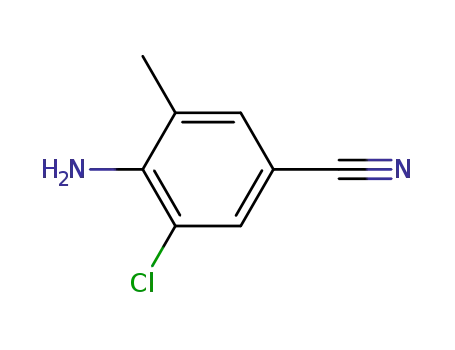 Molecular Structure of 158296-69-6 (4-AMINO-3-CHLORO-5-METHYLBENZONITRILE)