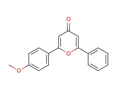 Molecular Structure of 14116-43-9 (4H-Pyran-4-one, 2-(4-methoxyphenyl)-6-phenyl-)