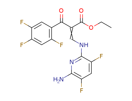 benzenepropanoic acid, α-[[(6-amino-3,5-difluoro-2-pyridinyl)amino]methylene]-2,4,5-trifluoro-β-oxo-, ethyl ester