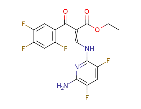 Molecular Structure of 875712-88-2 (1-(6-amino-3,5-difluoropyridin-2-yl)-6-fluoro-7-(3-isobutyryloxyazetidin-1-yl)-4-oxo-1,4-dihydroquinoline-3-carboxylic acid)