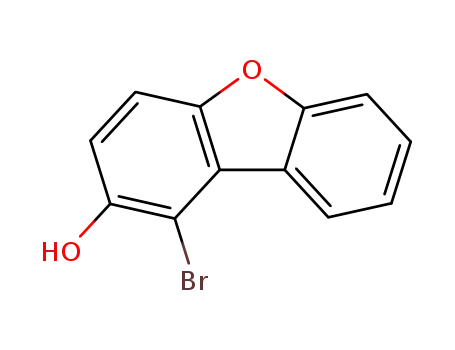 Molecular Structure of 91267-95-7 (2-Dibenzofuranol, 1-bromo-)