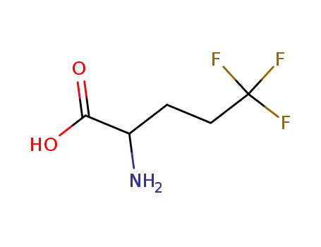 Molecular Structure of 2365-80-2 (2-Amino-5,5,5-trifluoropentanoic acid, 2-Amino-5,5,5-trifluorovaleric acid)