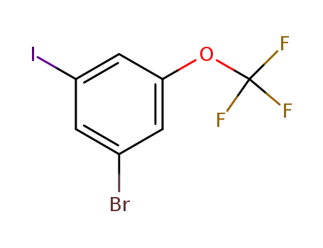 Molecular Structure of 845866-78-6 (1-Bromo-3-iodo-5-trifluoromethoxybenzene)
