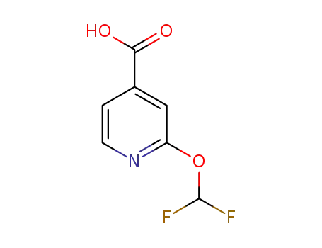 Molecular Structure of 1211581-51-9 (2-(difluoroMethoxy)isonicotinic acid)