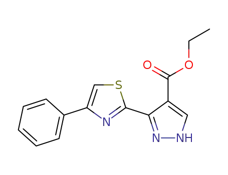 ethyl 3-(4-phenylthiazol-2-yl)-1H-pyrazole-4-carboxylate