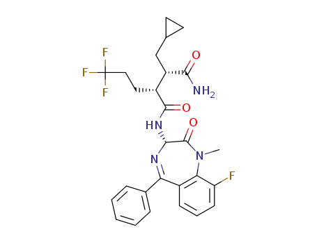 (2R,3S)-3-(cyclopropylmethyl)-N-((3S)-9-fluoro-1-methyl-2-oxo-5-phenyl-2,3-dihydro-1H-1,4-benzodiazepin-3-yl)-2-(3,3,3-trifluoropropyl)succinamide