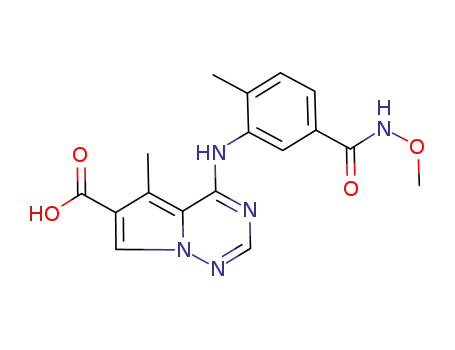 4-[[5-[(Methoxyamino)carbonyl]-2-methylphenyl]amino]-5-methylpyrrolo[2,1-f][1,2,4]triazine-6-carboxylic acid