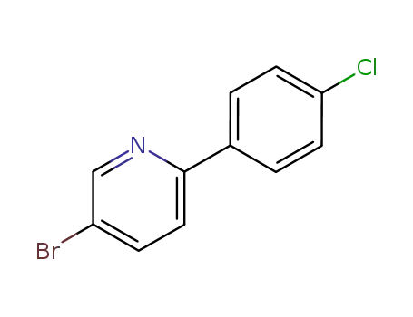 Molecular Structure of 88345-92-0 (Pyridine, 5-bromo-2-(4-chlorophenyl)-)